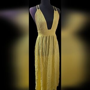 Forever 21 Yellow Summer Halter Dress